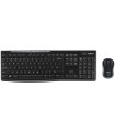 Set teclado + raton logitech mk270 inalambrico negro