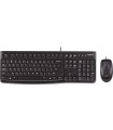 Set teclado + raton logitech mk120 usb con cable negro