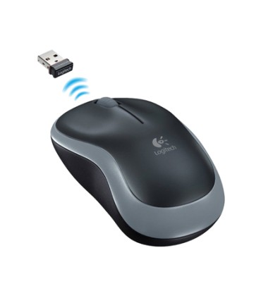 Raton logitech optico inalambrico nano receptor m185 gris