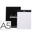 Bloc nota rhodia black dot pad din a5 80 hojas 80 g/m2 liso con puntos negros 5 mm perforado