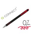 Boligrafo q-connect retractil con grip 0,7 mm color rojo