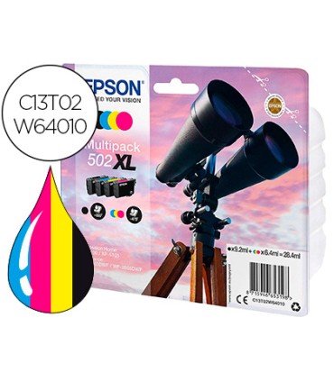 Ink jet epson 502 xl xp 5105 multipack negro amarillo cian y magenta