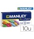 Lapices cera manley fluor y pastel caja de 10 colores surtidos