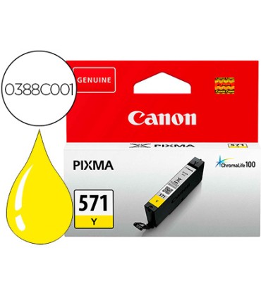 Ink jet canon cli 571 pixma ts5051 ts6050 ts8051 ts9050 amarillo 161 paginas