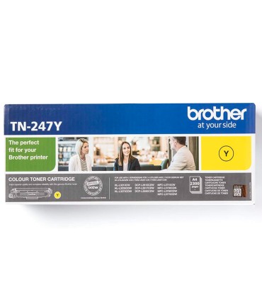 Toner brother tn247y dcp l3510cdw hl l3270cdw mfc l3710cw amarillo 2300 paginas