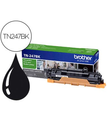 Toner brother tn247bk dcp l3510cdw hl l3270cdw mfc l3710cw negro 3000 paginas