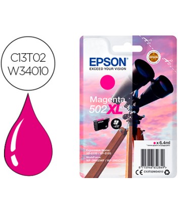 Ink jet epson 502 xl expression home xp 5100 5105 workforce wf 2860 2860dwf magenta 470 paginas