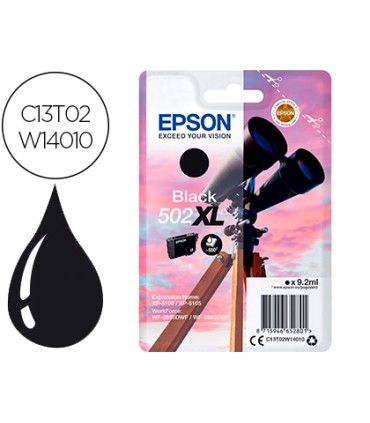 Ink jet epson 502 xl expression home xp 5100 5105 workforce wf 2860 2860dwf negro 550 paginas