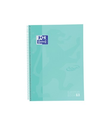 Cuaderno espiral oxford ebook 1 school touch te din a4 80 hojas cuadro 5 mm con margen mint pastel