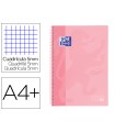 Cuaderno espiral oxford ebook 1 school touch te din a4+ 80 hojas cuadro 5 mm con margen flamingo pastel