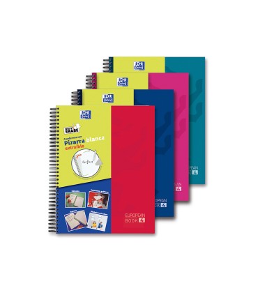 Cuaderno espiral oxford europeanbook 5 writeerase school classic din a4 120 hojas cuadro 5 mm con margen