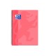 Cuaderno espiral oxford school classic tapa polipropileno folio 80 hojas cuadro 4 mm con margen rosa