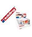 Rotulador edding punta fibra 1200 caja metalica 20 colores surtidos exp.8 unidades + 8 blister 4 edding 1340 regalo