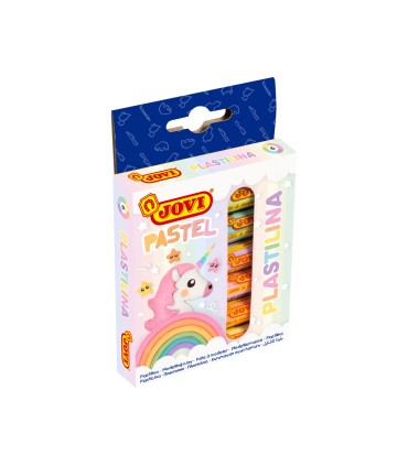 Plastilina jovi 90 estuche 6 barras colores pastel surtidos 15 g