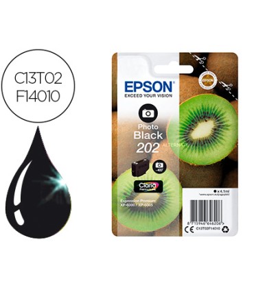 Ink jet epson 202 xp 6000 xp 6005 xp 6100 xp 6105 photo negro 400 pag