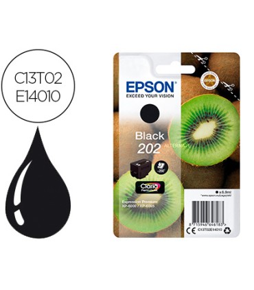 Ink jet epson 202 xp 6000 xp 6005 xp 6100 xp 6105 negro 250 pag