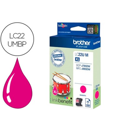 Ink jet brother lc22umbp xl dcp j785dw dcp j785dwxl mfc j985dw mfc j985dw magenta 1200 pag