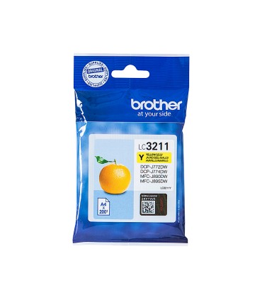 Ink jet brother lc3211y dcp j572 dcp j772 dcp j774 mfc j890 mfc j895 amarillo 200 pag