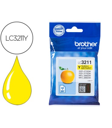 Ink jet brother lc3211y dcp j572 dcp j772 dcp j774 mfc j890 mfc j895 amarillo 200 pag