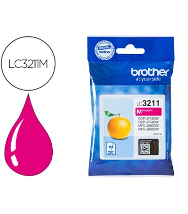 Ink jet brother lc3211m dcp j572 dcp j772 dcp j774 mfc j890 mfc j895 magenta 200 pag