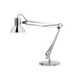 Lampara de escritorio unilux success 80 led brazo doble articulado cromado 40x40 cm base 20 cm diametro