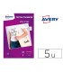 Papel transfer avery algodon claros ink jet din a4 pack de 5 hojas