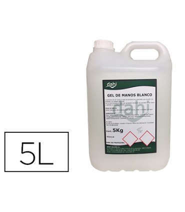 Gel de manos dahi blanco nacarado garrafa de 5 litros