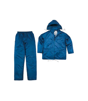 Conjunto de lluvia deltaplus 400 poliester pvc azul marino talla xxl