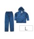 Conjunto de lluvia deltaplus 400 poliester pvc azul marino talla l