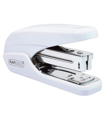 Grapadora rapesco x5 25ps mini capacidad 25 hojas usa grapas 24 6 y 26 6 color blanco