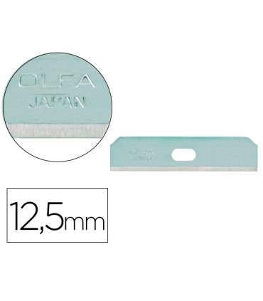 Repuesto cuter olfa ancho 125 mm blister de 10 unidades para cuter seguridad sk 7