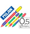 Portaminas milan sway mix 0,5 mm con goma colores surtidos