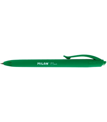 Boligrafo milan p1 retractil 1 mm touch verde