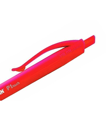 Boligrafo milan p1 retractil 1 mm touch rojo