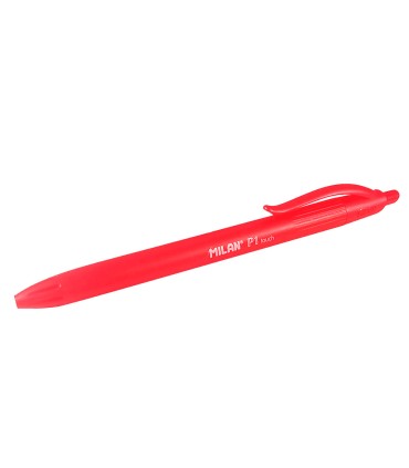 Boligrafo milan p1 retractil 1 mm touch rojo