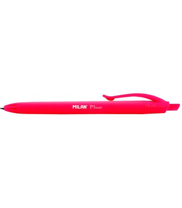 Boligrafo milan p1 retractil 1 mm touch rojo