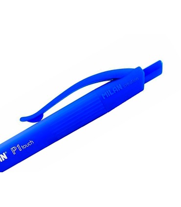 Boligrafo milan p1 retractil 1 mm touch azul