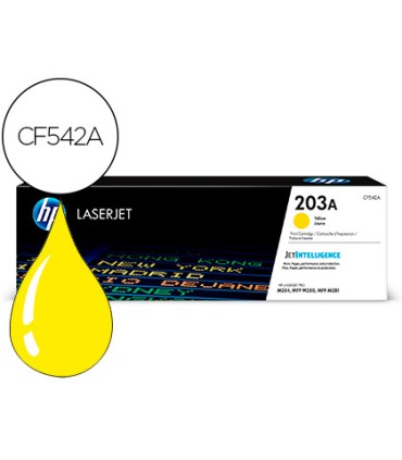 Toner hp 203a laserjet pro m254 mfp m280 mfp m281 amarillo 1300 paginas