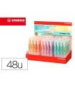 Rotulador stabilo fluorescente swing cool pastel expositor de 48 unidades colores surtidos