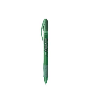Boligrafo bic gelocity illusion borrable verde punta de 07 mm