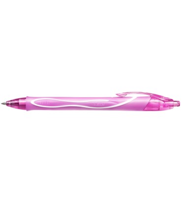 Boligrafo bic gelocity quick dry retractil tinta gel rosa punta de 07 mm