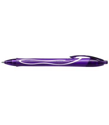 Boligrafo bic gelocity quick dry retractil tinta gel purpura punta de 07 mm