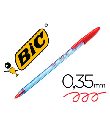 Boligrafo bic cristal soft rojo punta de 12 mm