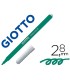 Rotulador giotto turbo color lavable con punta bloqueada unicolor verde oscuro