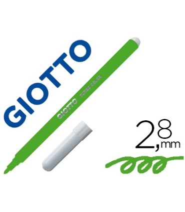 Rotulador giotto turbo color lavable con punta bloqueada unicolor verde