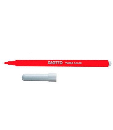 Rotulador giotto turbo color lavable con punta bloqueada unicolor rojo