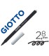 Rotulador giotto turbo color lavable con punta bloqueada unicolor negro