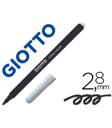 Rotulador giotto turbo color lavable con punta bloqueada unicolor negro