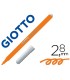 Rotulador giotto turbo color lavable con punta bloqueada unicolor naranja