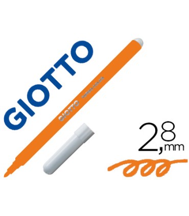 Rotulador giotto turbo color lavable con punta bloqueada unicolor naranja